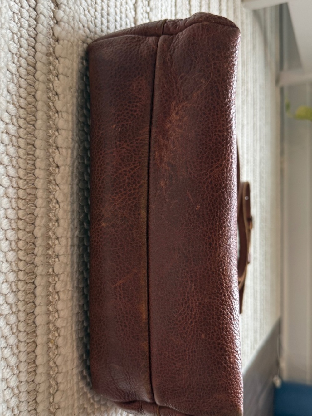 Portland Leather Medium Crossbody Tote with Zipper in Nutmeg - Picture 5 of 11
